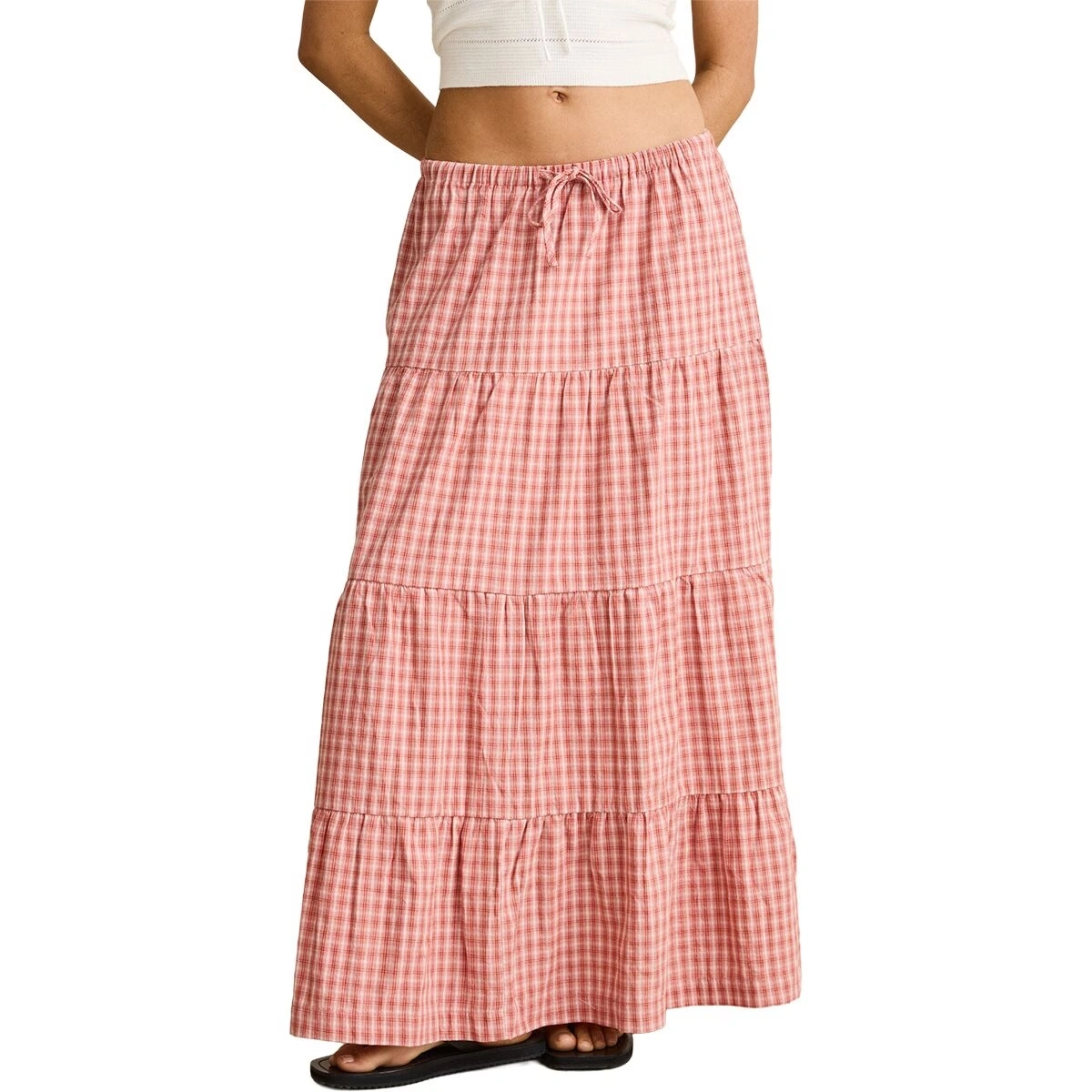 Kirra Check Tiered Maxi Skirt - Women's