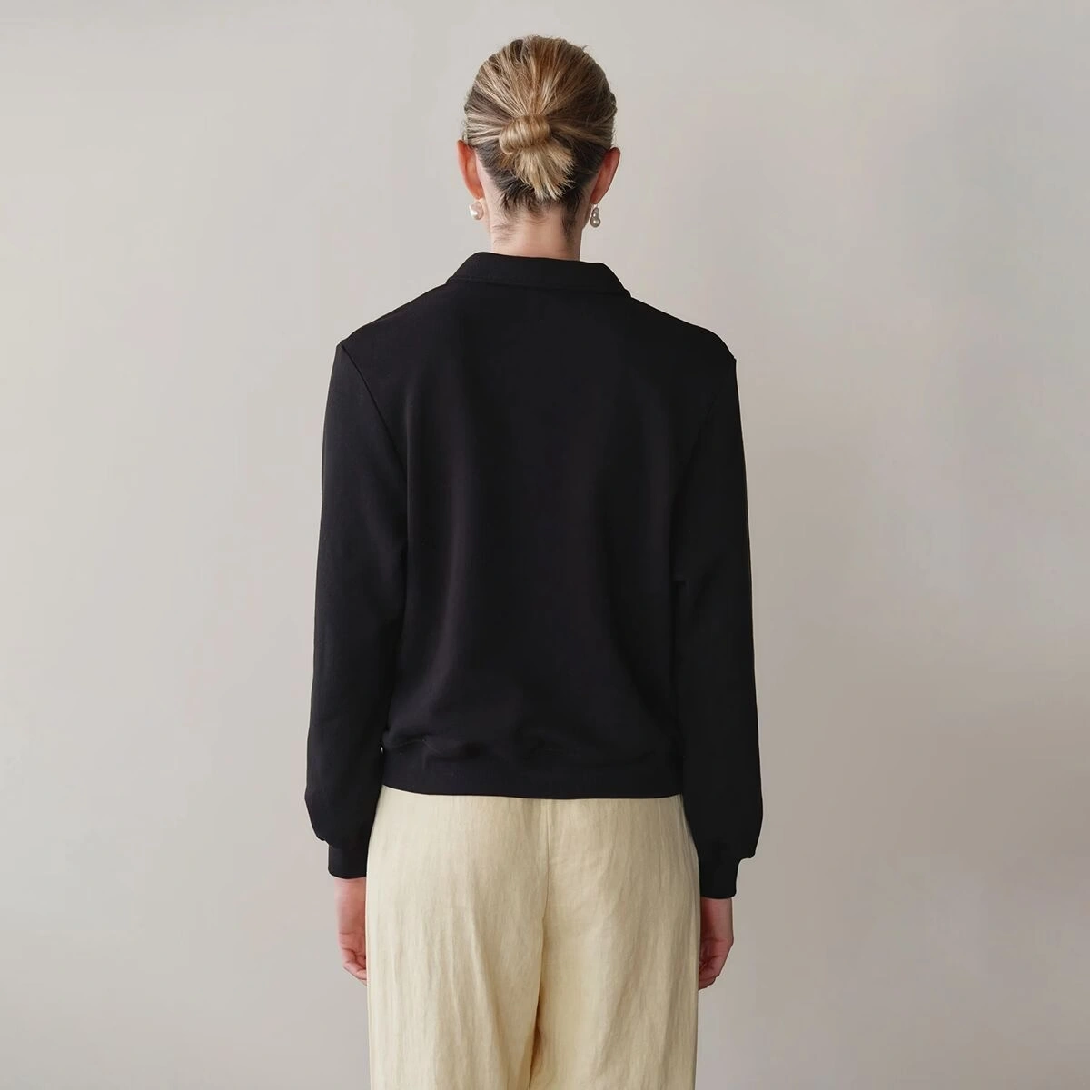 The Eco-Terry Polo Sweatshirt - Women's 4 The Eco-Terry Polo Sweatshirt - Women's