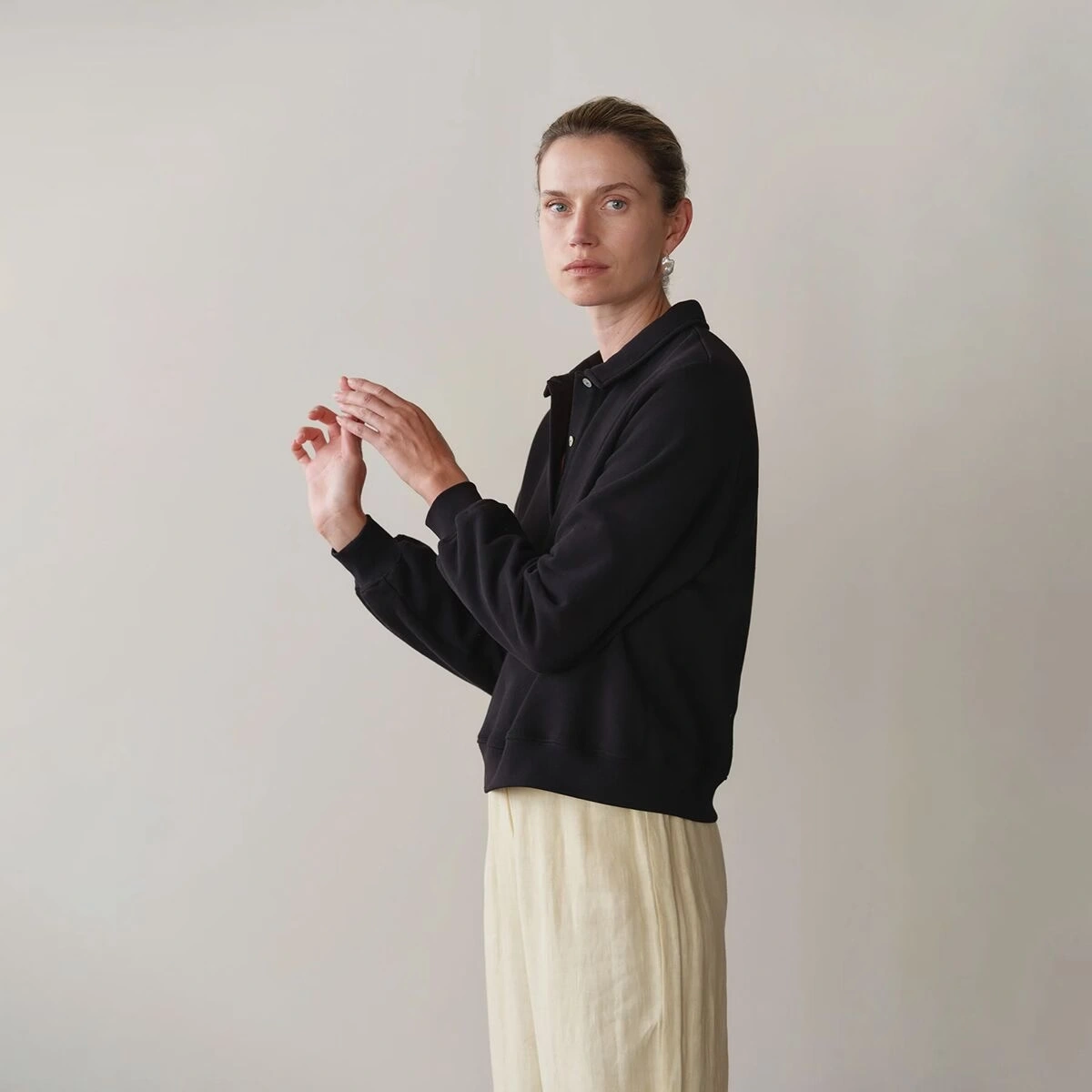 The Eco-Terry Polo Sweatshirt - Women's 5 The Eco-Terry Polo Sweatshirt - Women's