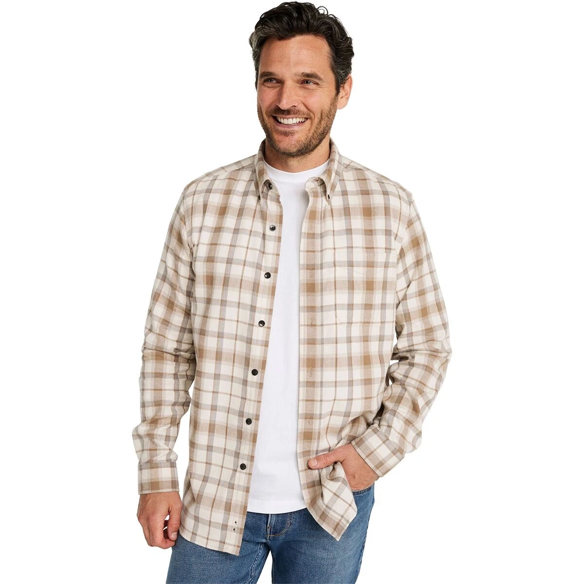 Scotch Plaid Flannel Long-Sleeve Shirt - Men's